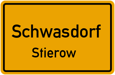 Straßenverzeichnis Schwasdorf Stierow