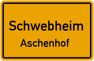 Straßenverzeichnis Schwebheim Aschenhof