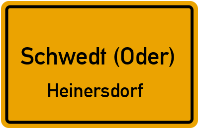 Straßenverzeichnis Schwedt (Oder) Heinersdorf