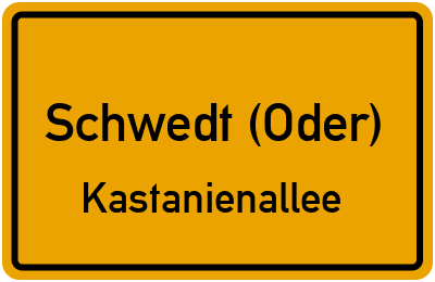 Straßenverzeichnis Schwedt (Oder) Kastanienallee