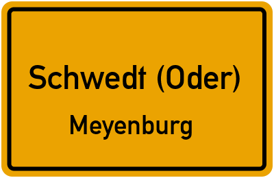 Straßenverzeichnis Schwedt (Oder) Meyenburg
