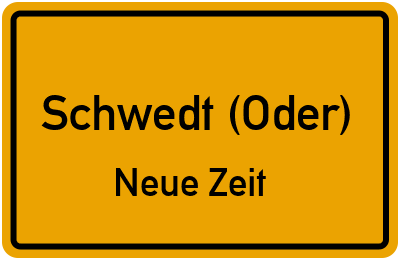 Straßenverzeichnis Schwedt (Oder) Neue Zeit