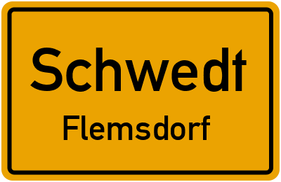 Straßenverzeichnis Schwedt Flemsdorf