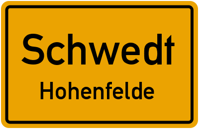 Straßenverzeichnis Schwedt Hohenfelde