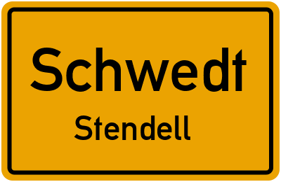 Straßenverzeichnis Schwedt Stendell