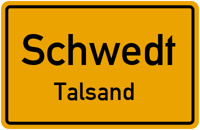 Straßenverzeichnis Schwedt Talsand