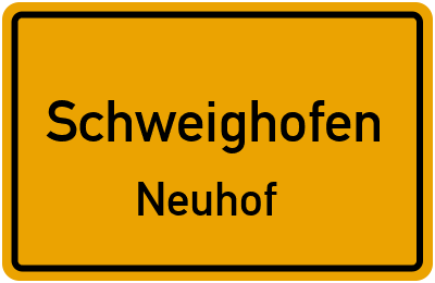 Straßenverzeichnis Schweighofen Neuhof