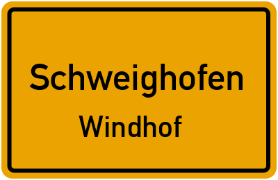 Straßenverzeichnis Schweighofen Windhof
