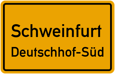 Straßenverzeichnis Schweinfurt Deutschhof-Süd