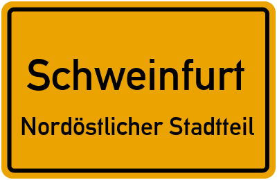Straßenverzeichnis Schweinfurt Nordöstlicher Stadtteil