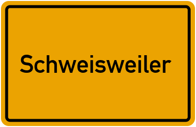 Ortsschild von Gemeinde Schweisweiler in Rheinland-Pfalz