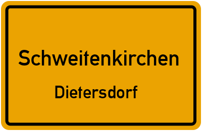 Ortsschild Schweitenkirchen Dietersdorf