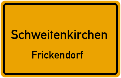 Straßenverzeichnis Schweitenkirchen Frickendorf