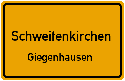 Ortsschild Schweitenkirchen Giegenhausen