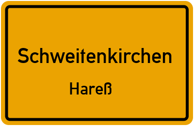Ortsschild Schweitenkirchen Hareß