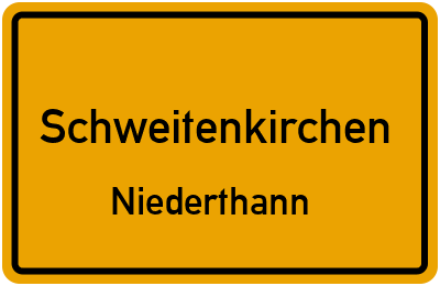 Ortsschild Schweitenkirchen Niederthann