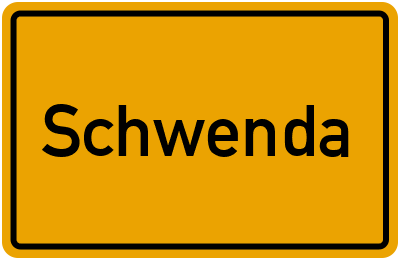 Ortsschild von Gemeinde Schwenda in Sachsen-Anhalt