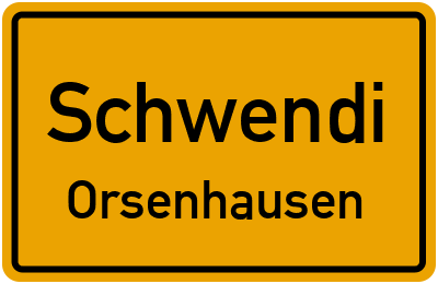 Ortsschild Schwendi Orsenhausen