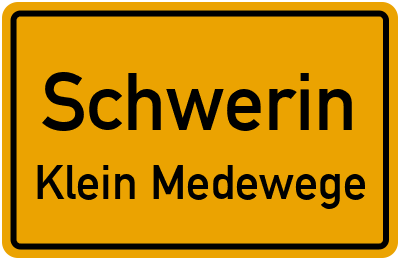 Straßenverzeichnis Schwerin Klein Medewege