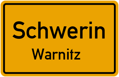 Ortsschild Schwerin Warnitz