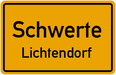 Ortsschild Schwerte Lichtendorf