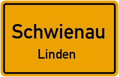 Ortsschild Schwienau Linden