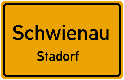 Ortsschild Schwienau Stadorf