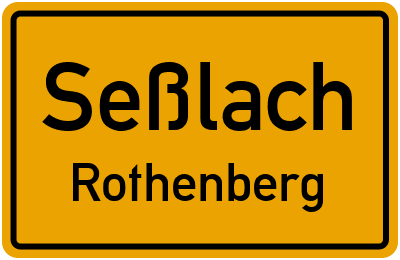 Ortsschild Seßlach Rothenberg