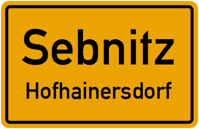 Straßenverzeichnis Sebnitz Hofhainersdorf