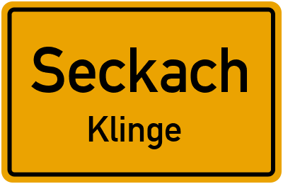 Straßenverzeichnis Seckach Klinge