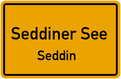 Ortsschild Seddiner See Seddin