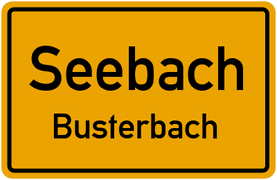 Straßenverzeichnis Seebach Busterbach