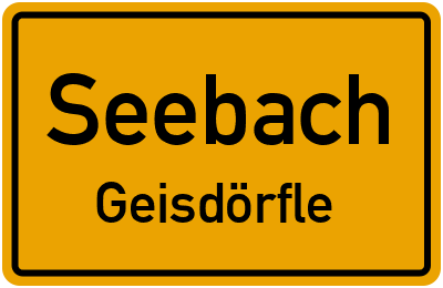 Straßenverzeichnis Seebach Geisdörfle