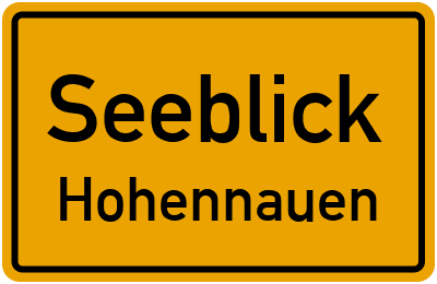 Straßenverzeichnis Seeblick Hohennauen