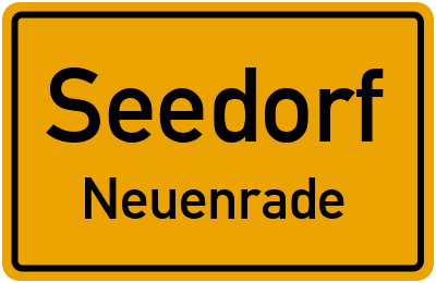Ortsschild Seedorf Neuenrade