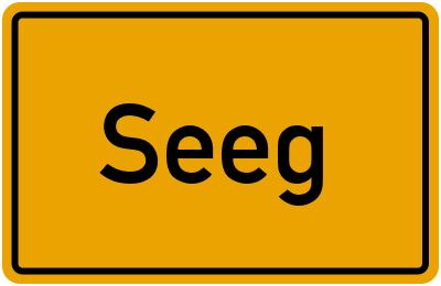 Ortsschild von Gemeinde Seeg in Bayern