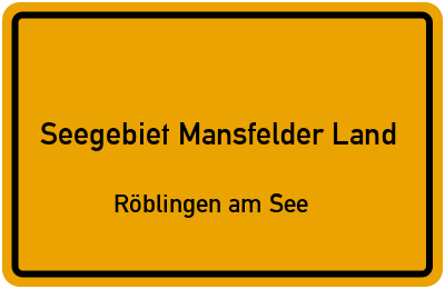 Straßenverzeichnis Seegebiet Mansfelder Land Röblingen am See