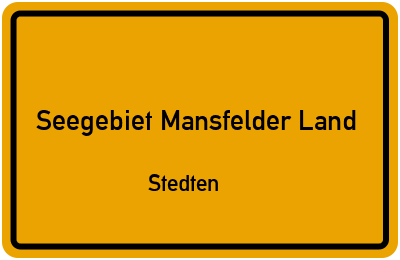 Straßenverzeichnis Seegebiet Mansfelder Land Stedten