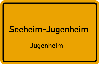 Ortsschild Seeheim-Jugenheim Jugenheim