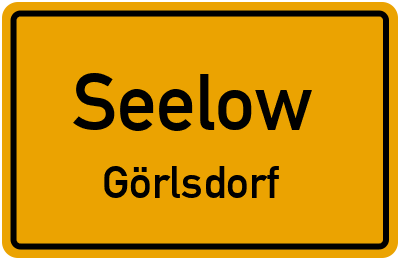 Straßenverzeichnis Seelow Görlsdorf