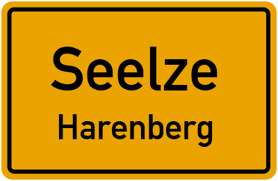 Ortsschild Seelze Harenberg