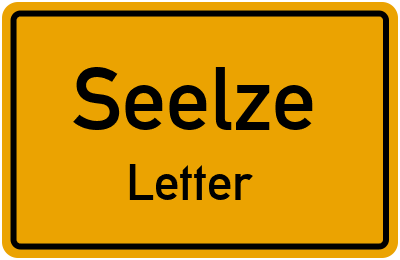 Ortsschild Seelze Letter