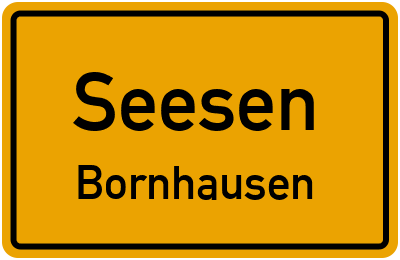Ortsschild Seesen Bornhausen