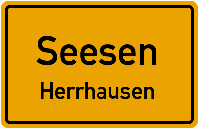 Ortsschild Seesen Herrhausen