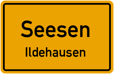 Ortsschild Seesen Ildehausen