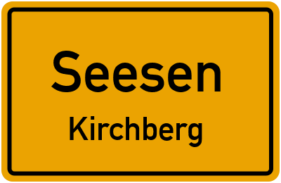 Ortsschild Seesen Kirchberg