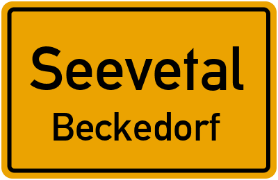 Ortsschild Seevetal Beckedorf