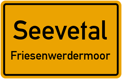 Ortsschild Seevetal Friesenwerdermoor