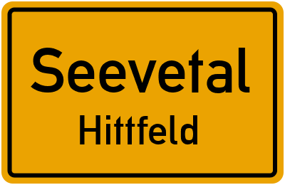 Ortsschild Seevetal Hittfeld