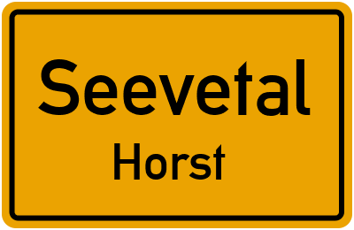 Ortsschild Seevetal Horst